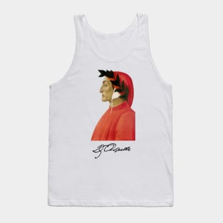 Dante Aligheri Portrait and Signature Tank Top